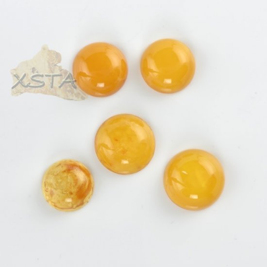 Wholesale amber cabochons 5 units